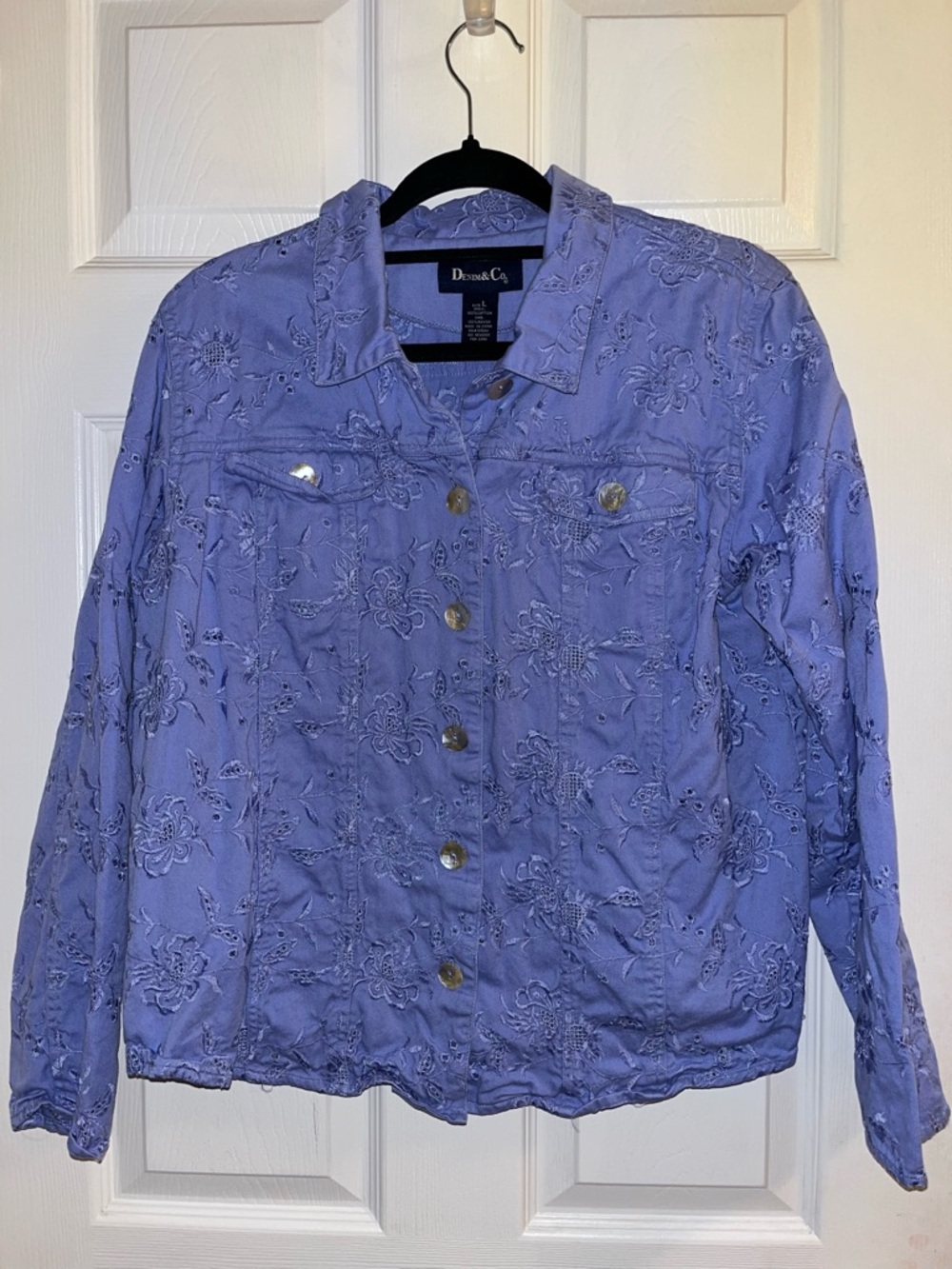 Denim&Co Embroidered Top